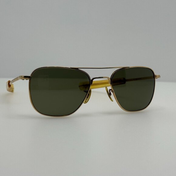 American Optical Sunglasses AO Pilot 1/10 - 12k GF 5 1/2 B - Picture 1 of 8